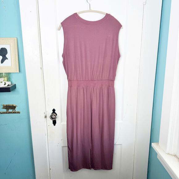 Athleta Santorini Knit Sleeveless Cinch Dress Size Medium M Dusty Rose Pink - Picture 11 of 13